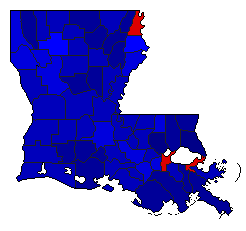 2011 Louisiana County Map of General Election Results for Agriculture Commissioner