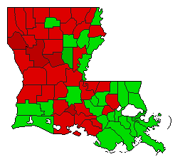 2002 Louisiana County Map of General Election Results for Initiative