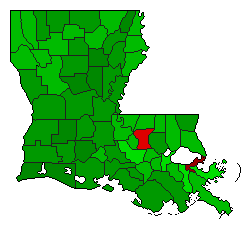 2020 Louisiana County Map of General Election Results for Amendment