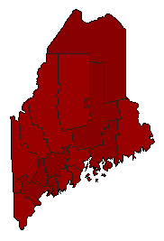 1988 Maine County Map of General Election Results for Senator