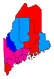 2006 Maine County Map of General Election Results for Governor
