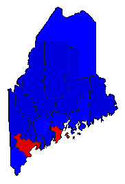 2014 Maine County Map of General Election Results for Governor