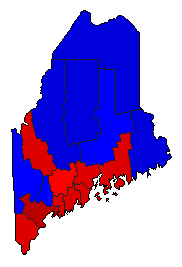 2018 Maine County Map of General Election Results for Governor