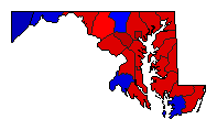 1930 Maryland County Map of General Election Results for Comptroller General