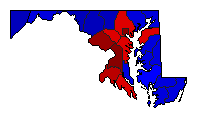 2006 Maryland County Map of General Election Results for Comptroller General