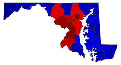 2022 Comptroller General General Election - Maryland Election County Map