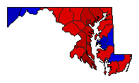 1962 Maryland County Map of General Election Results for Senator