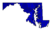 1980 Maryland County Map of General Election Results for Senator