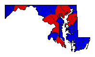 1923 Maryland County Map of General Election Results for Governor