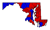 1942 Maryland County Map of General Election Results for Governor