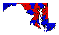 1946 Maryland County Map of General Election Results for Governor