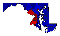 2014 Maryland County Map of General Election Results for Governor
