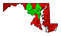 2012 Maryland County Map of General Election Results for Referendum