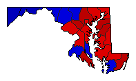 1926 Maryland County Map of General Election Results for Attorney General