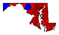 1938 Maryland County Map of General Election Results for Attorney General