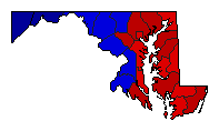 1950 Maryland County Map of General Election Results for Attorney General