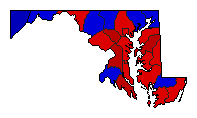 1954 Maryland County Map of General Election Results for Attorney General