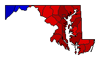 1966 Maryland County Map of General Election Results for Attorney General