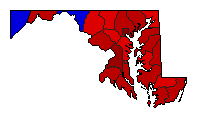1990 Maryland County Map of General Election Results for Attorney General