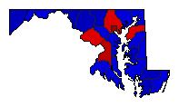 1994 Maryland County Map of General Election Results for Attorney General