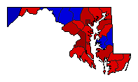 1998 Maryland County Map of General Election Results for Attorney General