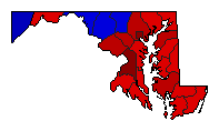 2002 Maryland County Map of General Election Results for Attorney General