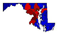 2018 Maryland County Map of General Election Results for Attorney General