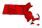 1990 Massachusetts County Map of General Election Results for Attorney General