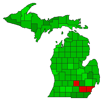 2006 Michigan County Map of General Election Results for Referendum