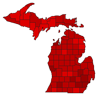 2006 Michigan County Map of General Election Results for Referendum