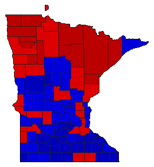 1958 Minnesota County Map of General Election Results for State Auditor