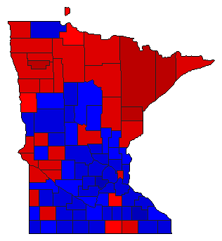 1994 Minnesota County Map of General Election Results for State Auditor