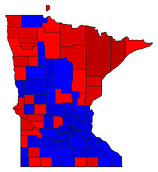 1998 Minnesota County Map of General Election Results for State Auditor