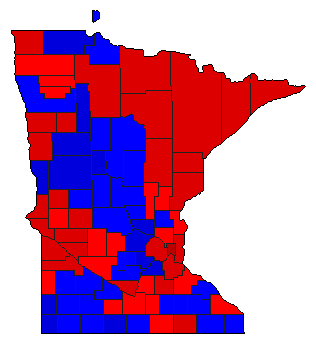 2014 Minnesota County Map of General Election Results for State Auditor