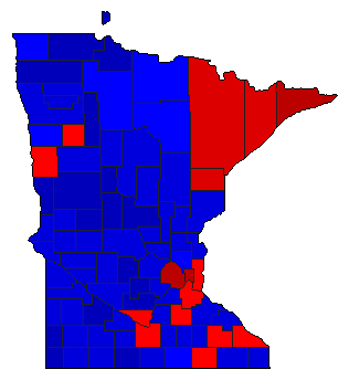 2018 Minnesota County Map of General Election Results for State Auditor