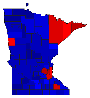 2022 Minnesota County Map of General Election Results for State Auditor