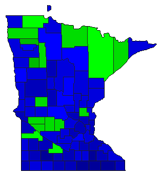 1926 Minnesota County Map of General Election Results for Governor