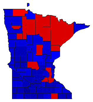 1948 Minnesota County Map of General Election Results for Governor