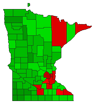 2012 Minnesota County Map of General Election Results for Referendum