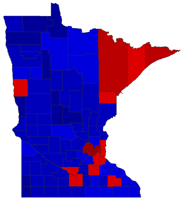 2022 Secretary of State General Election - Minnesota Election County Map
