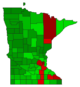 1948 Minnesota County Map of General Election Results for Amendment
