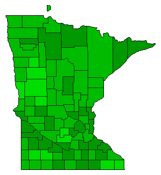 1958 Minnesota County Map of General Election Results for Amendment