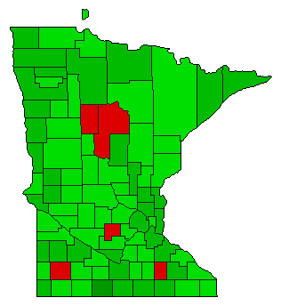 1960 Minnesota County Map of General Election Results for Amendment