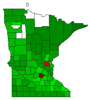 1898 Minnesota County Map of General Election Results for Amendment