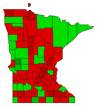1960 Minnesota County Map of General Election Results for Amendment