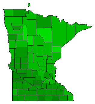 1982 Minnesota County Map of General Election Results for Amendment