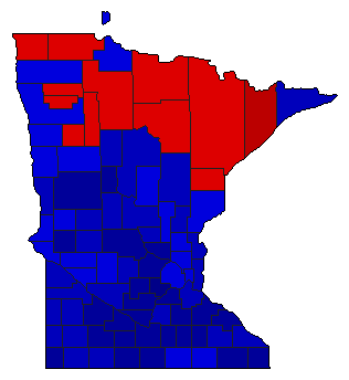 1944 Minnesota County Map of General Election Results for Attorney General