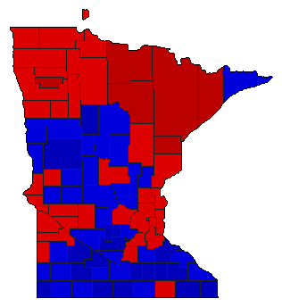 1970 Minnesota County Map of General Election Results for Attorney General