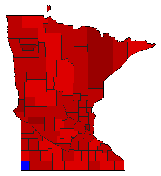 1974 Minnesota County Map of General Election Results for Attorney General
