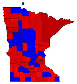 2010 Minnesota County Map of General Election Results for Attorney General
